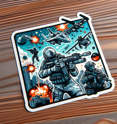 **Тактический Комплект: Эмблемы "Call of Duty"**  
Описание: Набор высококачественных стикеров с изображением культовых эмблем и символов из вселенной Call of Duty. Идеально подходит для персонализации ноутбуков, консолей и игровых принадлежностей. Погрузитесь в атмосферу любимой игры, добавив уникальные элементы к своим личным вещам.