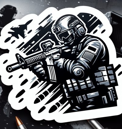 Тактический Стикер: "Зона Боевых Действий" для любителей Call of Duty